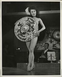 Exotic dancer with Asian Parasol Original Photograph