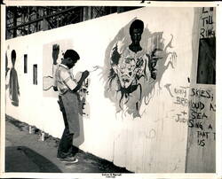 Man Painting Wall Mural Original Photograph
