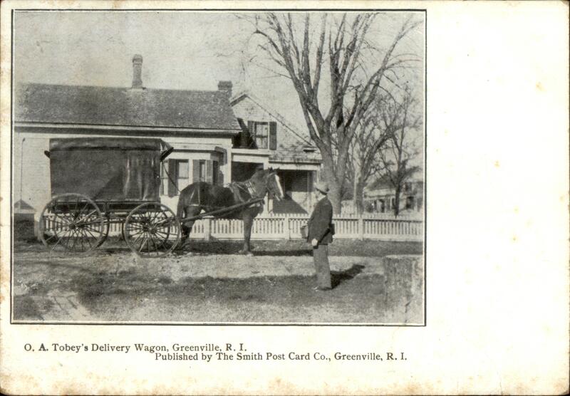 O.A. Tobey's delivery wagon Greenville Rhode Island