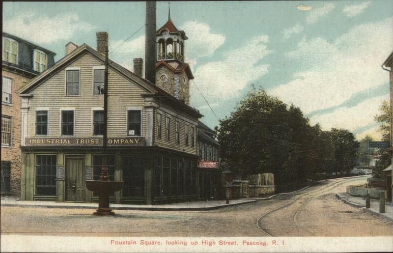 Fountain Square, looking up High Street Pascoag Rhode Island