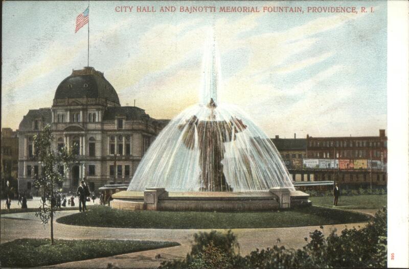 City Hall and Bajnotti Memorial Fountain Providence Rhode Island