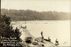 Bathing Beach, Camp Gardner, Moswansicut Lake Postcard