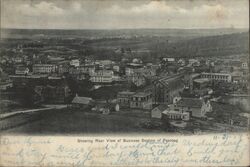 Showing Rear View of Business Section of Pascoag Postcard