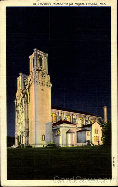 St. Cecilla'S Cathedral Church(At Night) Omaha Nebraska
