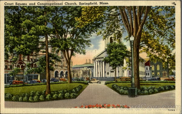 Court Square And Congregational Church Springfield Massachusetts