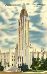 Boston Avenue Methodist Church Tulsa, OK Postcard Postcard