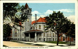 St. John'S Evangelical Church And Parsonage Postcard