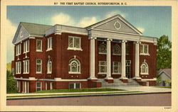 The First Bapist Church Rutherfordton, NC Postcard Postcard