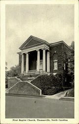 First Bapist Church Thomasville, NC Postcard Postcard