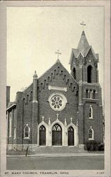 St. Mary Church Franklin, OH Postcard Postcard