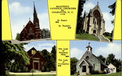 Beautiful Catholic Churches Charlotte, NC Postcard Postcard