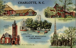 City of Beautiful Churches Postcard