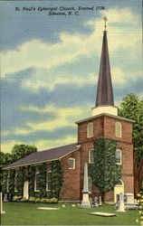 St. Paul's Episcopal Church, Erected 1736 Edenton, NC Postcard Postcard