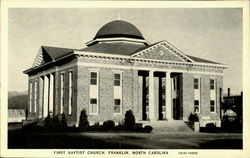 First Baptist Church Franklin, NC Postcard Postcard