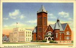 West Market Street Methodist Church Greensboro, NC Postcard Postcard