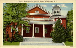 NW-15 First Baptist Church Wilkesboro, NC Postcard Postcard