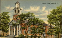 Baptist Church Oxford, NC Postcard Postcard