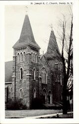 St. Joseph R.C. Church Perry, NY Postcard Postcard