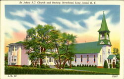 St. John'S R. C. Church Riverhead, NY Postcard Postcard