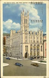 The Mizpah Hotel And First Baptist Church Postcard