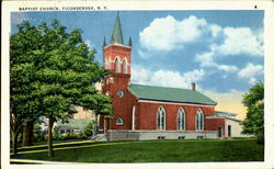 Baptist Church Ticonderoga, NY Postcard Postcard