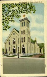 St. Mary's R.C. Church Bath, NY Postcard Postcard