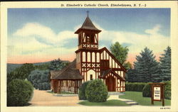 St. Elizabeth's Catholic Church Elizabethtown, NY Postcard Postcard