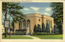 First Church Of Christ Scientist Gloversville, NY Postcard Postcard