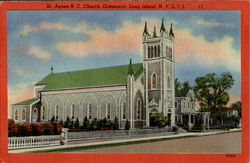 St. Agnes R. C. Church Greenport, NY Postcard Postcard