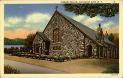 Catholic Church Greenwood Lake, NY Postcard Postcard