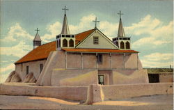 Old Church Of St. Augustine Isleta, NM Postcard Postcard