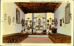 Interior Of Old Church Of St. Augustine Postcard