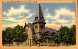 St. Paul'S Methodist Church Ocean Grove, NJ Postcard Postcard
