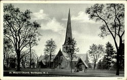 St. Mary'S Church Burlington, NJ Postcard Postcard