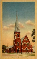 View Of St. Joseph Cathedral Manchester, NH Postcard Postcard