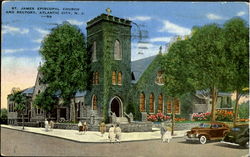 St. James Episcopal Church And Rectory Postcard