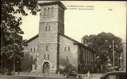 Congregational Church Taunton, MA Postcard Postcard