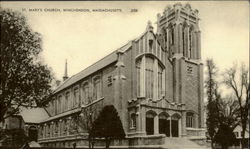 St. Mary'S Church Winchendon, MA Postcard Postcard