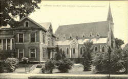 St. Stephen'S Church And Convent Framingham, MA Postcard Postcard