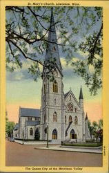 St. Mary'S Church Lawrence, MA Postcard Postcard