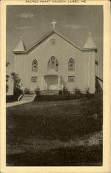 Sacred Heart Church Lubec, ME Postcard Postcard