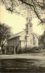 Bapist Church Presque Isle, ME Postcard Postcard