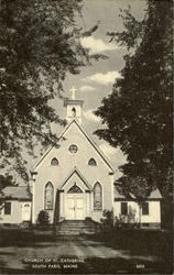 Church Of St. Catherine South Paris, ME Postcard Postcard