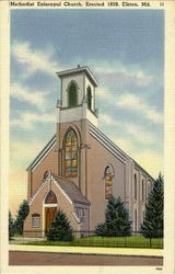 Methodist Episcopal Church Elkton, MD Postcard 
