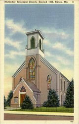 Methodist Episcopal Church Elkton, MD Postcard Postcard