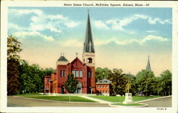 Notre Dame Church Adams, MA Postcard Postcard