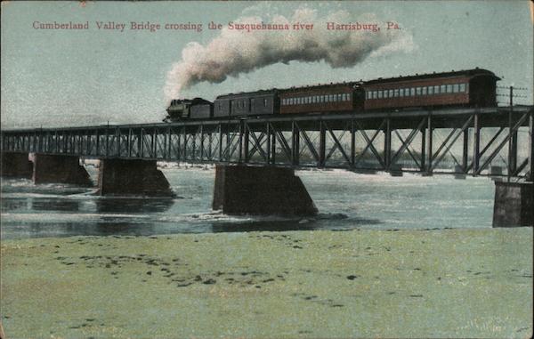 Cumbrland Valley Bridge Crossing the Susquehanna River Harrisburg Pennsylvania