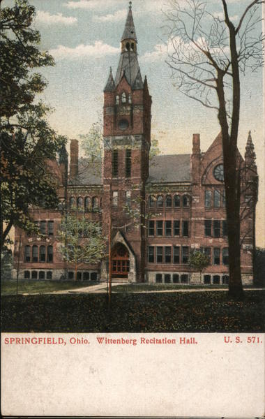 Wittenberg Recitation Hall Springfield Ohio
