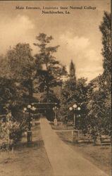 Main Entrance, Louisiana State Normal College Postcard