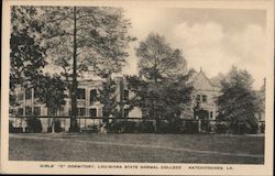 Girls' "D" Dormitory, Louisiana State Normal College Postcard